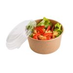 Rcont 750 Salad Box with Transparent Lid  (Στρογγυλό χάρτινο σκεύος Kraft με διάφανο καπάκι Pet)