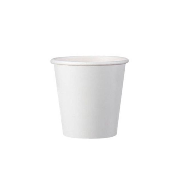 Single Wall (1W) White Paper Cups 4 oz (Χάρτινα ποτήρια λευκά μονού τοιχώματος)