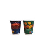 AUTUMΝ Design Double Wall (2W) Paper Cups 12 oz (Χάρτινα ποτήρια σχέδιο "Autumn" διπλού τοιχώματος)