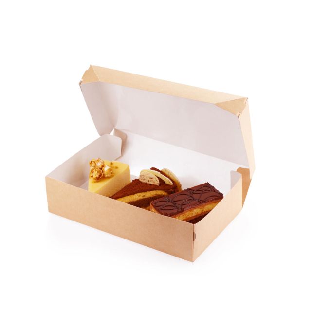 Cake Box 1900 Kraft Easy Open (Χάρτινα κουτιά Kraft ζαχαροπλαστείου)