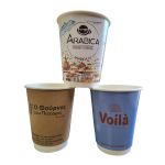 YOUR LOGO Double Wall (2W) Paper Cups 12 oz (Χάρτινα Ποτήρια Διπλού Τοιχώματος με Λογότυπο της επιχείρησης σας)