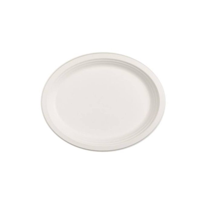 Platter 32x25 Oval Sugarcane (Πιατέλα Οβάλ από Ζαχαροκάλαμο)