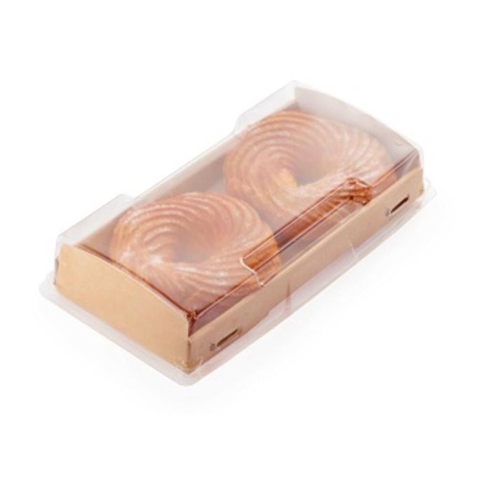 Op Box 1000 with Transparent Pet Lid (Χάρτινη συσκευασία Kraft με διάφανο καπάκι Pet)