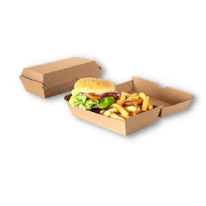 Snack Box Large "Pure Kraft DP" (Χάρτινη συσκευασία Kraft φαγητού)